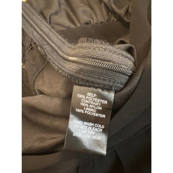 NWT Lulu’s Black Lace V-Neck Tank Top Jump Suit Straight Leg Size Small - Picture 11 of 11